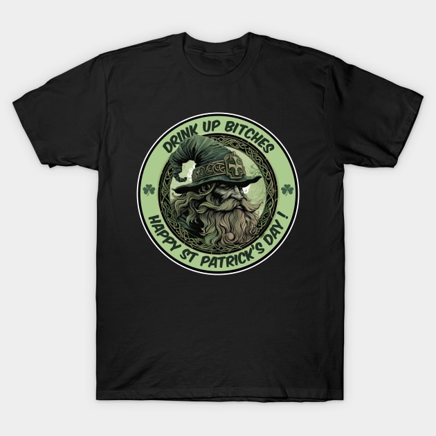 Funny Happy St Patrick's Day Drinking T-Shirt by NineBlack